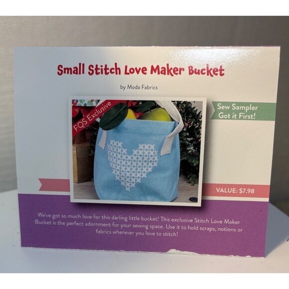 Stash Bucket by Moda Stash N Store Organizer Fat Quarter Shop Glue Pen - Picture 2 of 8